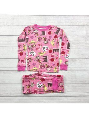 Joe Boxer Kids New York City Print Pink Long Sleeve Pajama Set 10